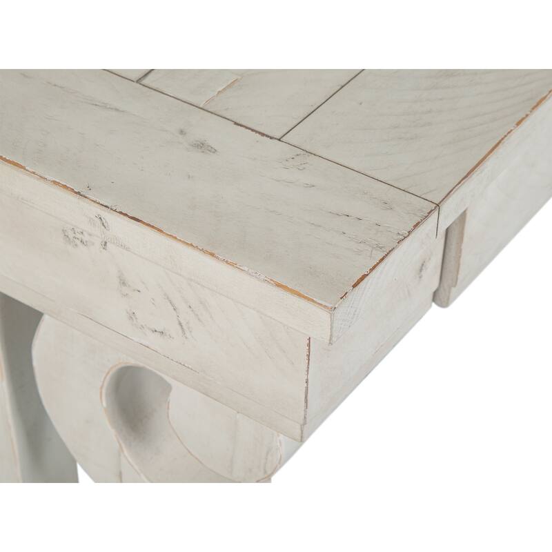 Magnussen Home Bronwyn Alabaster Rectangular Sofa Table - 50''W x 16''D x 29''H