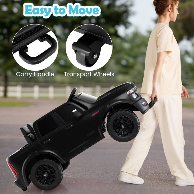 Gymax 24V 2 Seater Ride on Truck w/Remote Control 3 Speeds Bluetooth