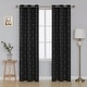 preview thumbnail 6 of 86, Deconovo Decorative Silver Diamond Curtains (2 Panel) 42x84 Inch-2PC - Black