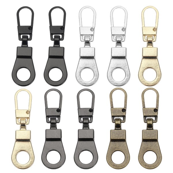 Zipper Pull Replacement Detachable Metal Zipper Tab Repair Kit