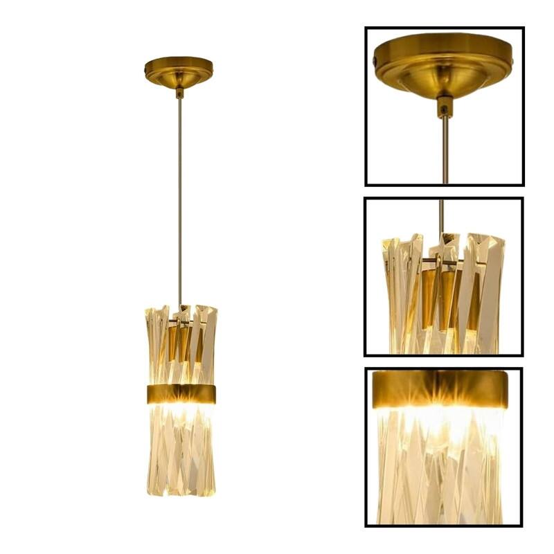 3 Pack bathroom lighting gold pendant light Crystal, metal island lighting