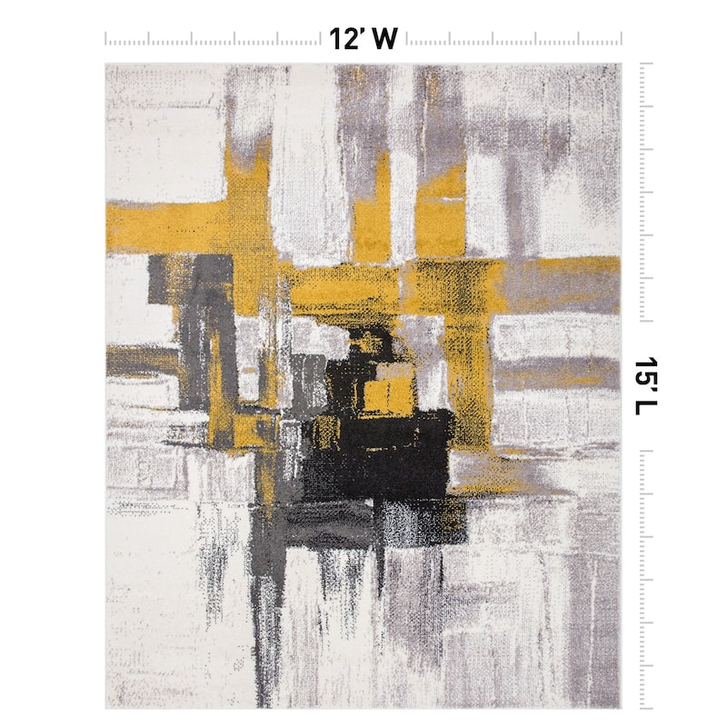 World Rug Gallery Modern Abstract Art Area Rug