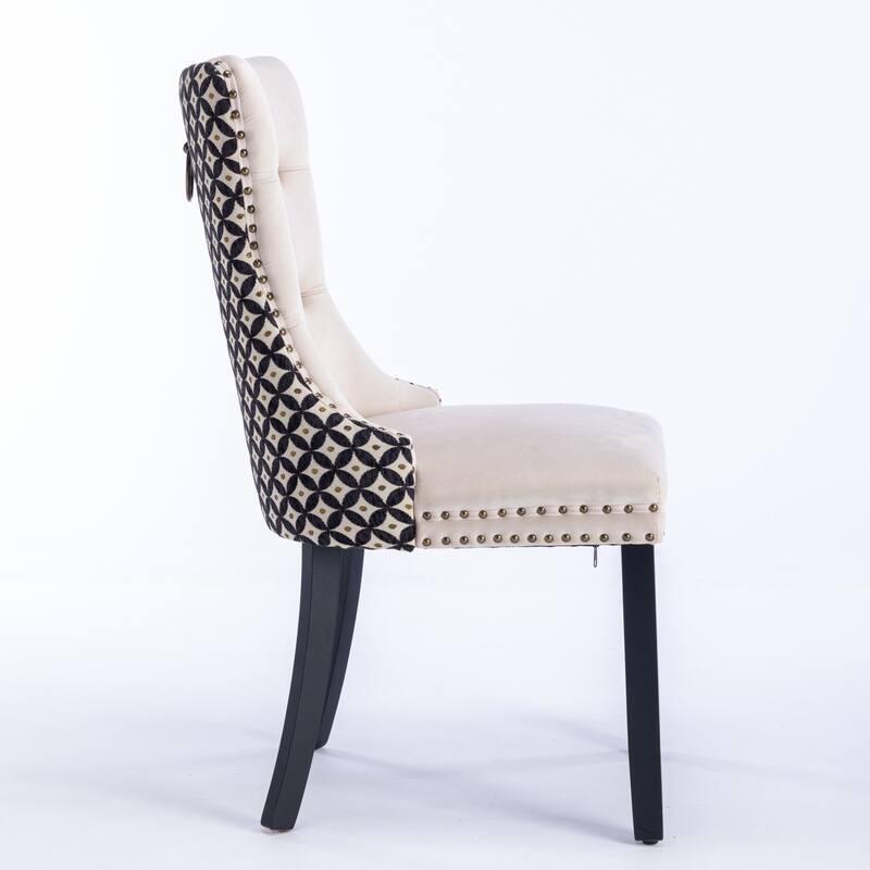 Tufted Solid Wood Velvet Upholstered Dining Chair