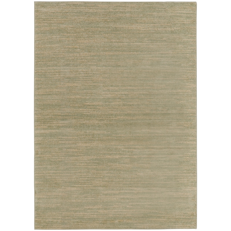 Nourison Essentials Solid Contemporary Indoor/Outdoor Area Rug - 5' x 7' - Green/Gold