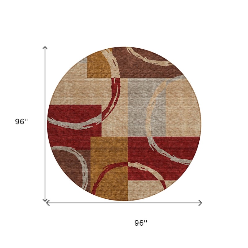 HomeRoots Geometric Modern Rectangle Outdoor Rug