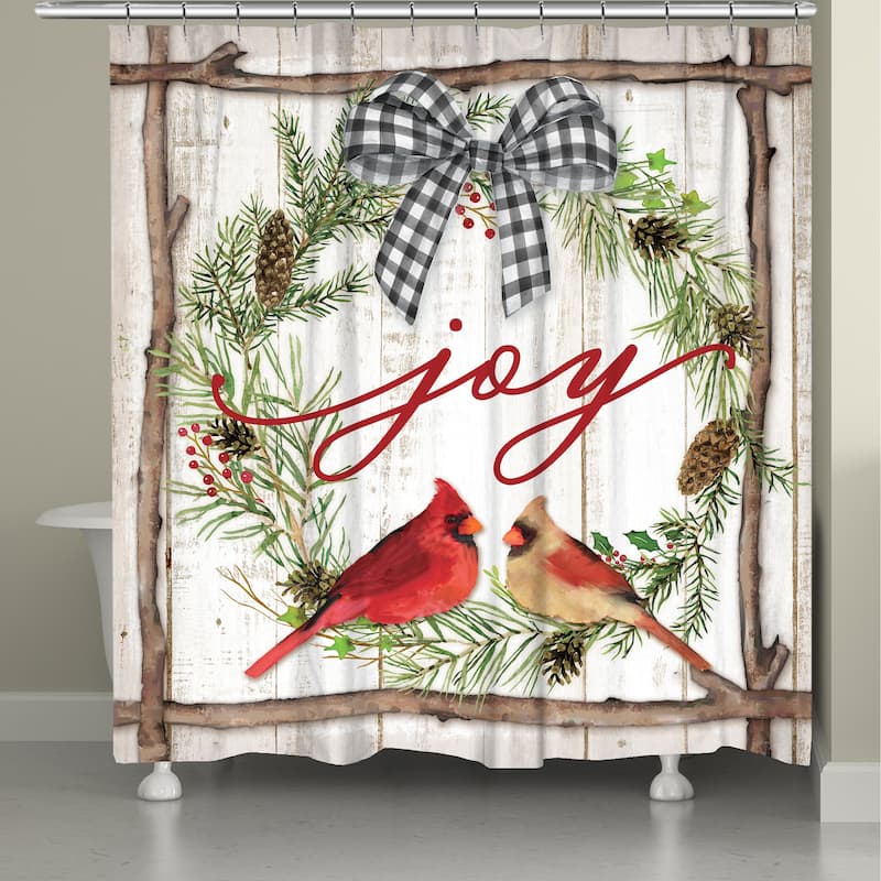 Joyful Cardinals Shower Curtain