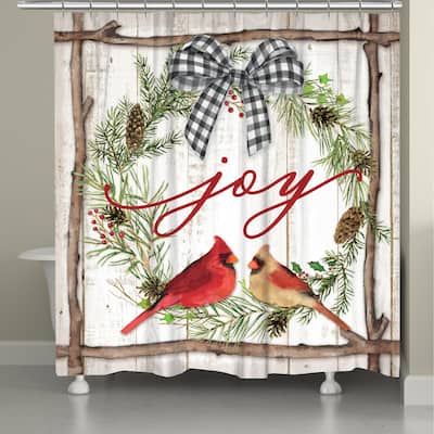 Joyful Cardinals Shower Curtain