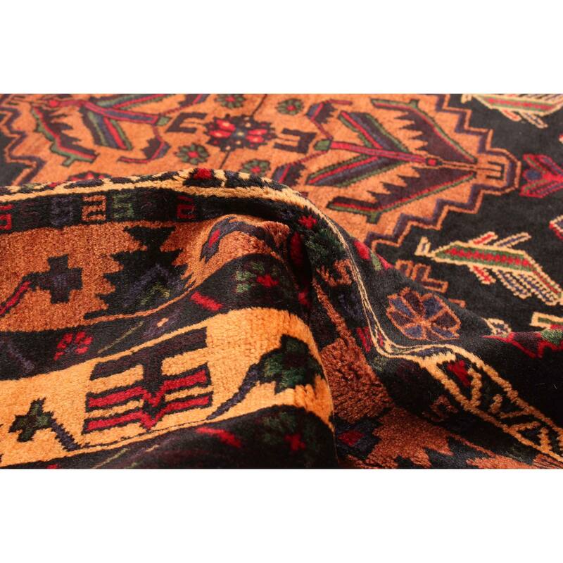 ECARPETGALLERY Hand-knotted Teimani Black Wool Rug - 3'11 x 6'2