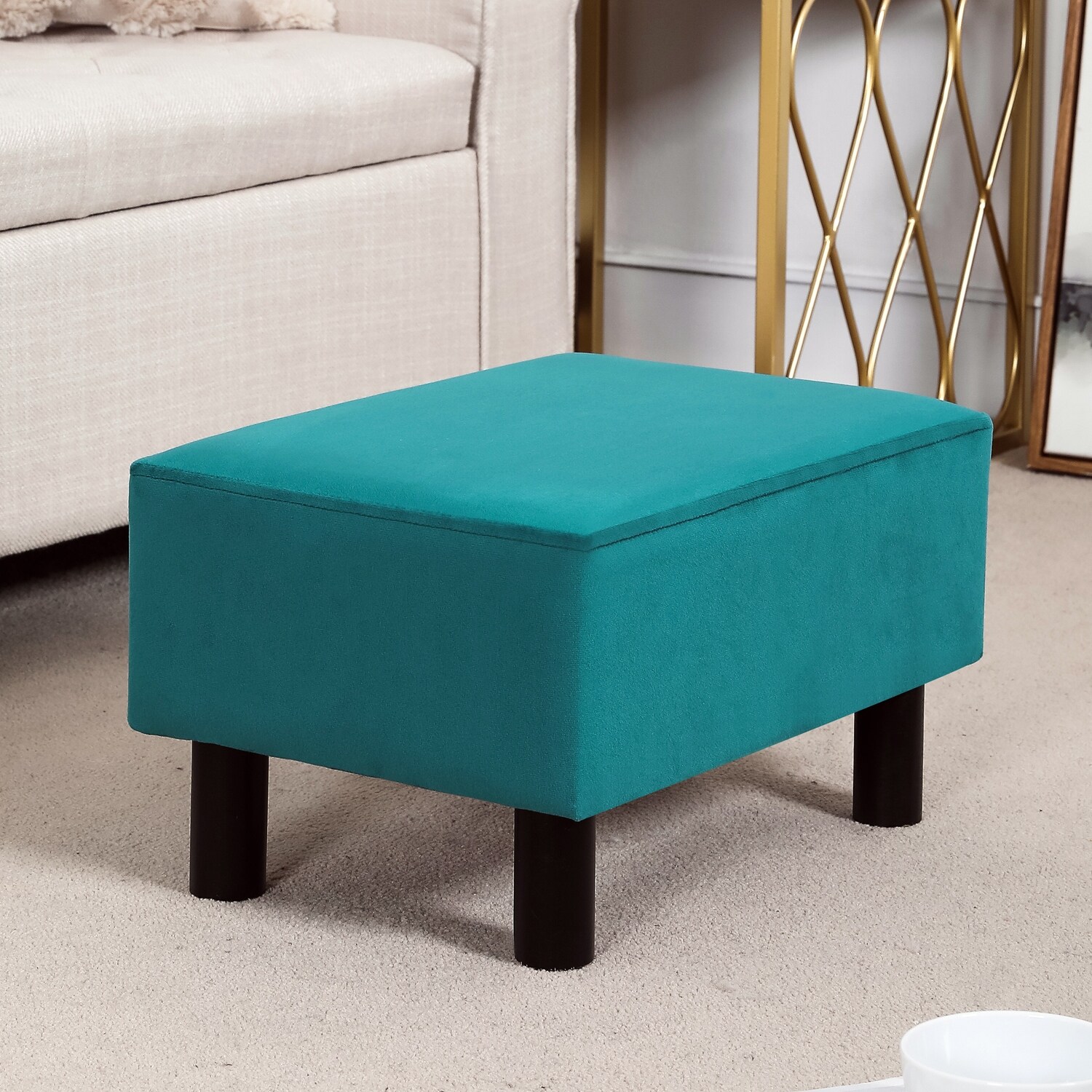 Adeco Footstool Ottoman Faux Leather Foot Rest Stool - On Sale - Bed Bath &  Beyond - 34500871