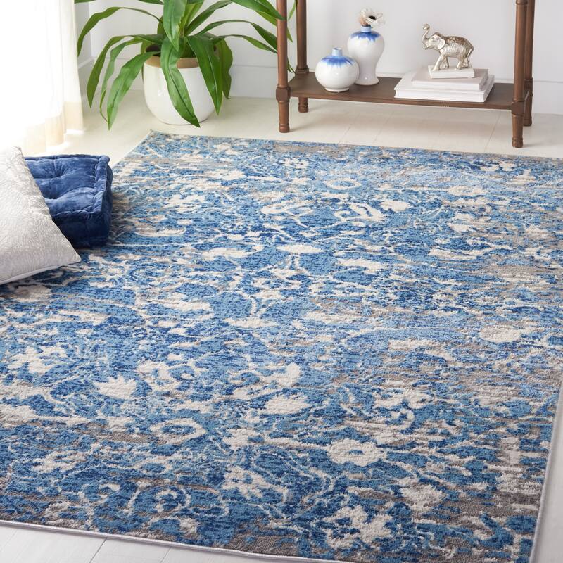 SAFAVIEH Shivan Chandita Floral Rug - 8' x 10' - Blue/Ivory