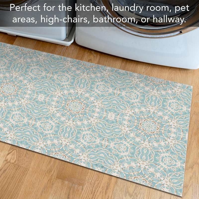 Elegance Deco-Floormat, Decorative Mat, Designer Rug, Waterproof, Low Profile, Eco-Friendly Non Slip, Made in The USA (3' x 2')