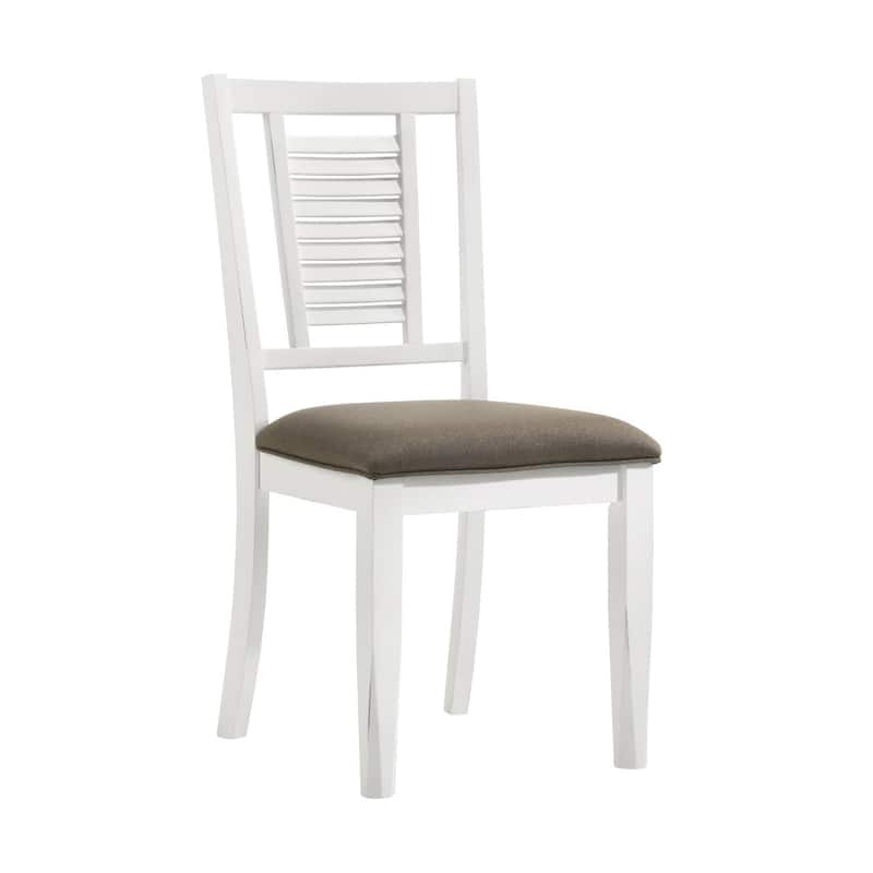 Pratto White Ladder Back Dining Side Chair (Set of 2)