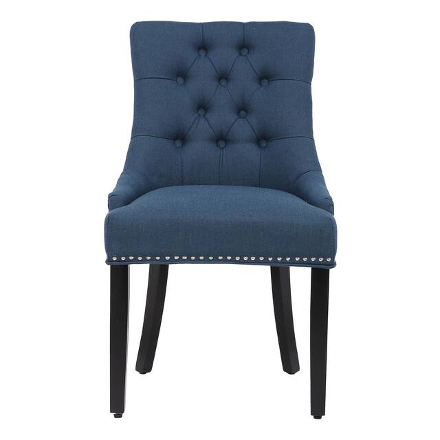 Grandview Tufted Upholstered Linen Fabric Dining Chair