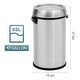 preview thumbnail 2 of 28, 17 Gallon/65 Liter Stainless Steel Trash Can, Round Trash Can