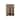 Oak Wood and Glass Cabinet with 3 Shelves, Black and Natural - 35.0"L x 13.0"W x 56.2"H