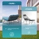 preview thumbnail 35 of 48, Double Papasan Chair Loveseat with Cushion, All-weather PE Rattan and Metal Frame for Indoor Outdoor