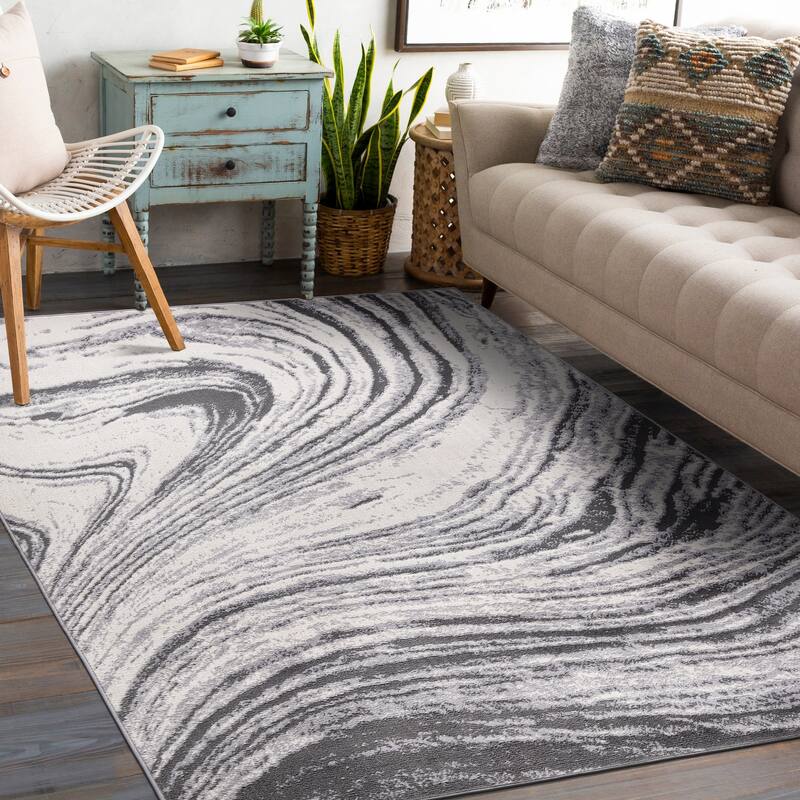 World Rug Gallery Abstract Swirl Area Rug