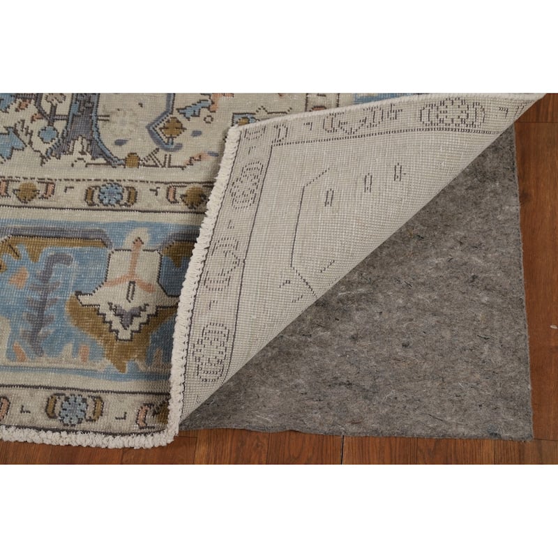 Geometric Tabriz Persian Area Rug Handmade Floral Wool Carpet - 6'7"x 9'8"