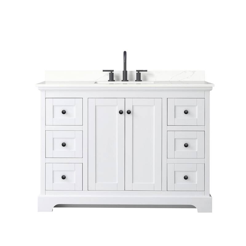 Wyndham Collection WCV232348S-QTZ-US3MXX Avery 48" Free Standing