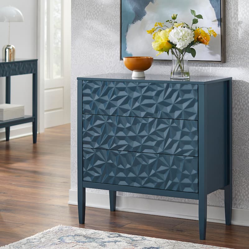 Simple Living Marquise 3-Drawer Accent Cabinet - Midnight Blue