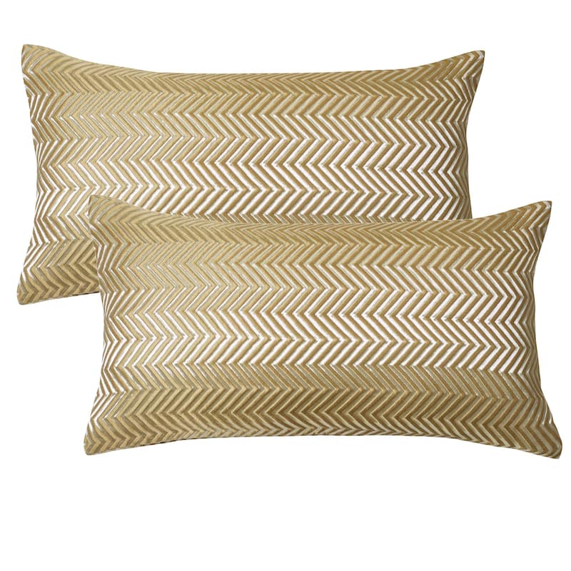 Jacquard Lumber Pillow Shell 2 Piece Set, 14" x 26", NO INSERT