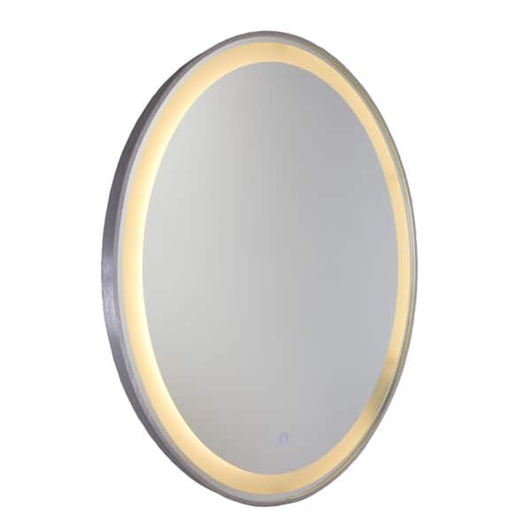 Artcraft Reflections LED Lighted Mirror in Brushed Aluminum - Bed Bath ...