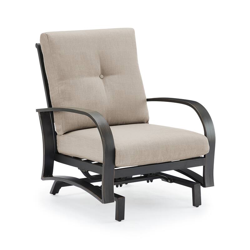 Outdoor Club Chair, Patio Aluminum Single Chair with Sunbrella Fabric Cushion