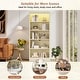 preview thumbnail 6 of 17, 83.4"H Wood Bookcase, 5-Tier Adjustable Storage Shelves for CDs/Books/Movies, Free-Standing Storage Organizer for Living Room