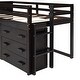 preview thumbnail 17 of 58, Vintage Clean Design Twin Size Loft Bed with Cabinet and Shelf,Versatility Galore and Solid Wood Construction