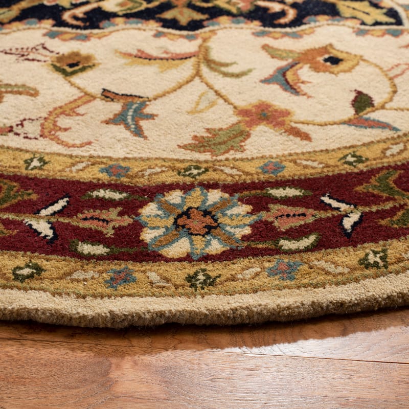 SAFAVIEH Handmade Heritage Harmony Stripe Traditional Oriental Wool Rug