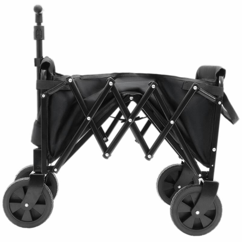 Expandable Dual-Layer Utility Wagon with 100% Extra Space, Ideal for Grocery Cart