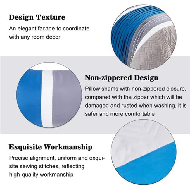 Shatex Bed In A Bag - 7 Piece Luxury Microfiber Striped Bedding Comforter Set - Oversized Bedroom Comforters