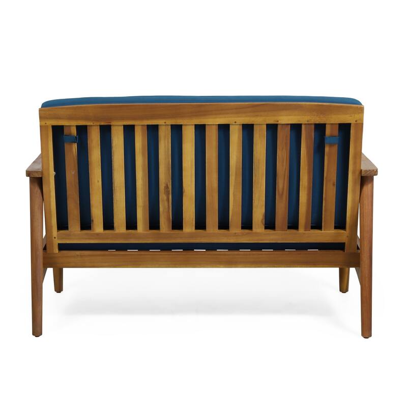 Outdoor Wood Frame Conversation Sofa Set of 2