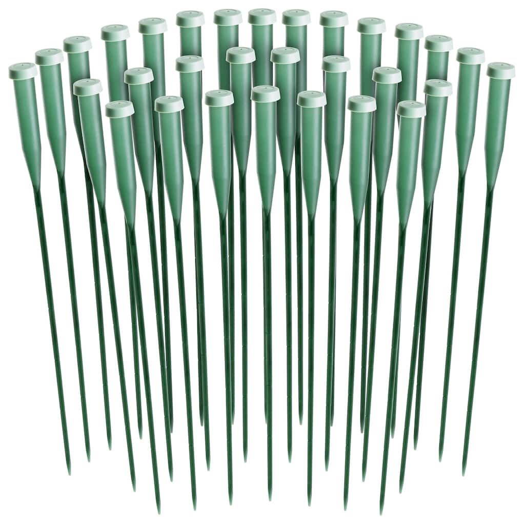 Bright Creations 30 Pack Stem Water Tubes for Flowers with Caps, Vials for Florist Supplies, 12"