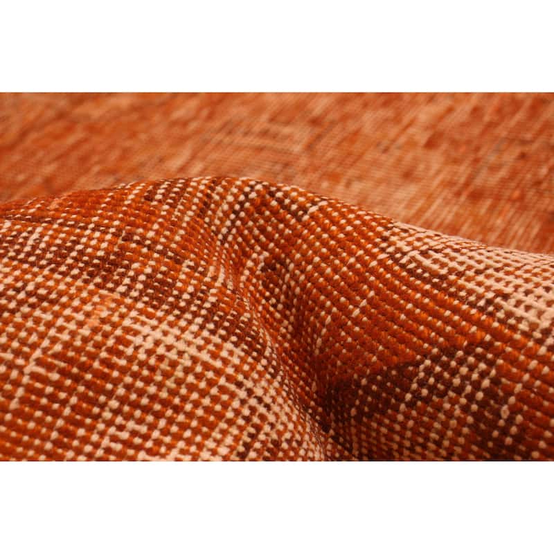 ECARPETGALLERY Hand-knotted Color Transition Burnt Orange Wool Rug - 9'0 x 12'4