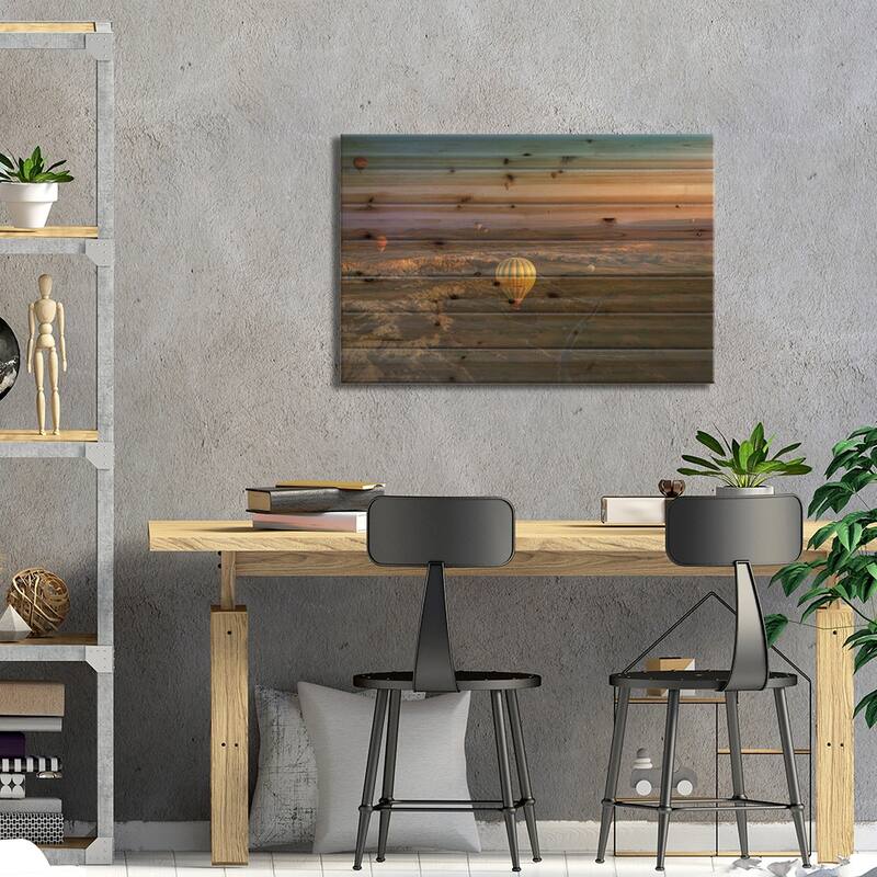 Zero Gravity Print On Wood by Marco Antonio Cobo - Multi-Color