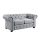 preview thumbnail 16 of 26, Corvus Aleksis Tufted Chesterfield Loveseat Sofa