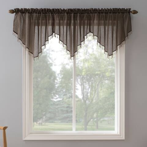 No. 918 Erica Sheer Crush Voile Single Ascot Curtain Valance