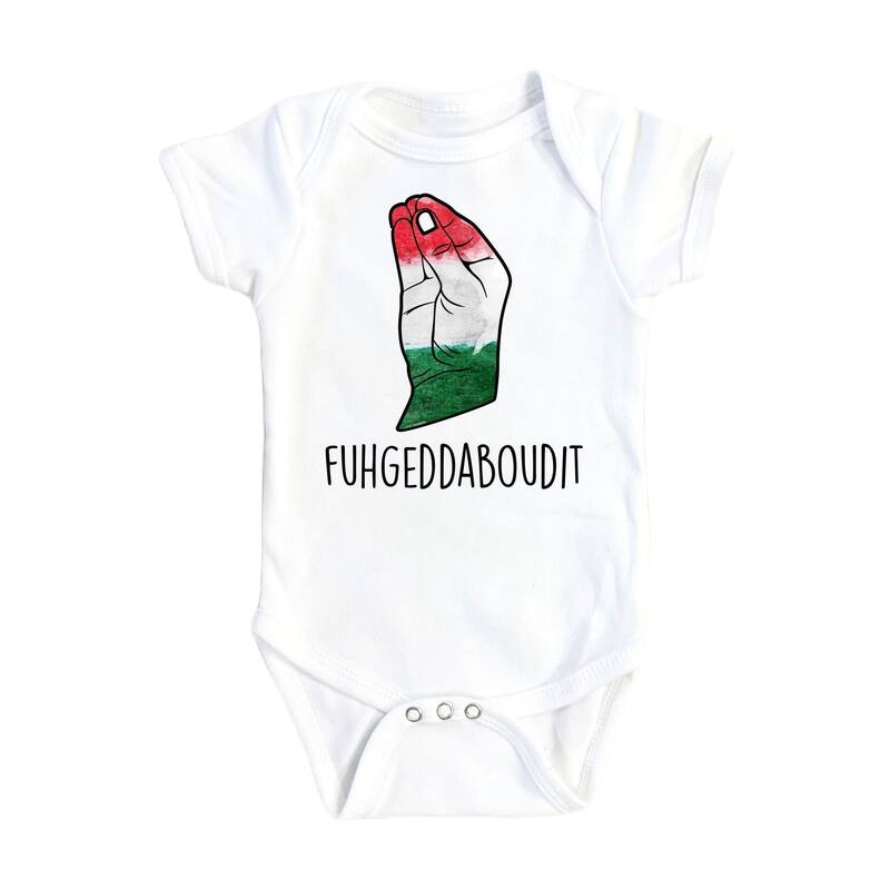 Italian Hand - Baby Boy Girl Clothes Infant Bodysuit Funny Cute Newborn - White - 6-9M