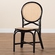 preview thumbnail 10 of 8, Ayana Mid-Century Modern Two-Tone Black and Natural Brown Rattan Dining Chair