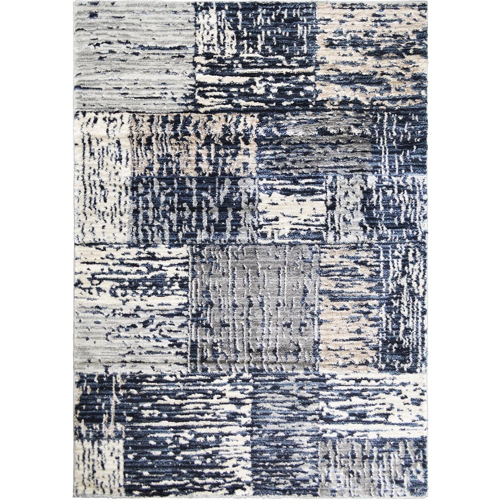Pacific Flynn Navy Contemporary Area Rug