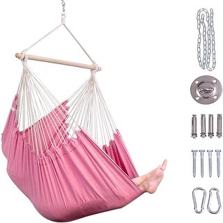 Hammocks Hanging Rope Hammock Chair Swing Seat with Two Seat Cushions ...