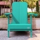 preview thumbnail 11 of 22, Patio HDPE Board Folding Adirondack Chair With Cup Holder Green