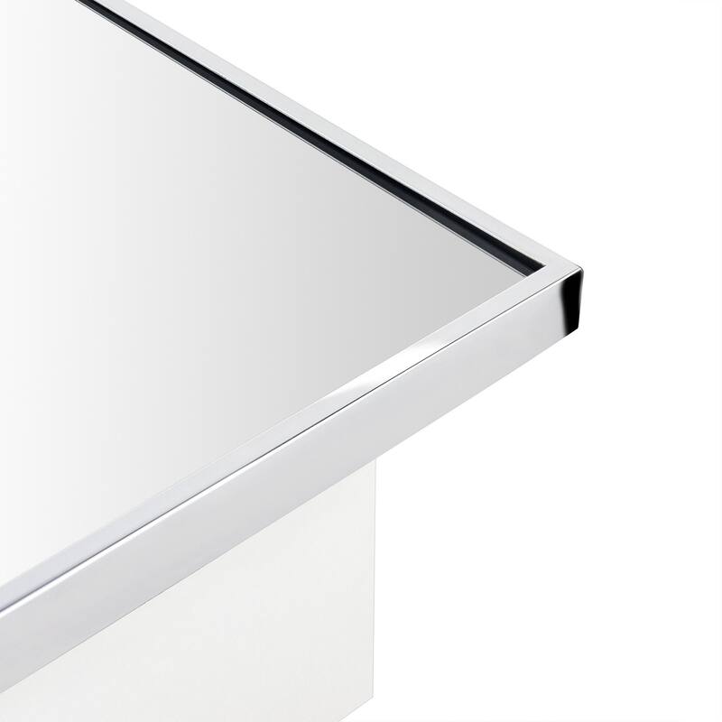 TEHOME Velin Recessed and Surface Mount Bathroom Medicine Cabinet with Mirror Square Cornered Metal Framed Rounded Rectangle