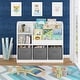 preview thumbnail 8 of 18, White Kids Bookcase Display Stand with 3 Drawers,Toy Storage
