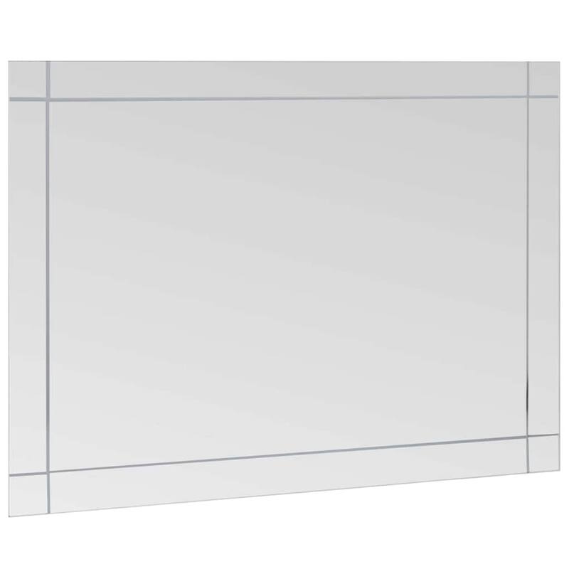 vidaXL Wall Mirror Transparent Glass Medium Decorative Inlays - 19.7 x 23.6 x 0.2 in
