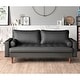preview thumbnail 3 of 19, US Pride Faux Leather Mid-century Modern Sofa