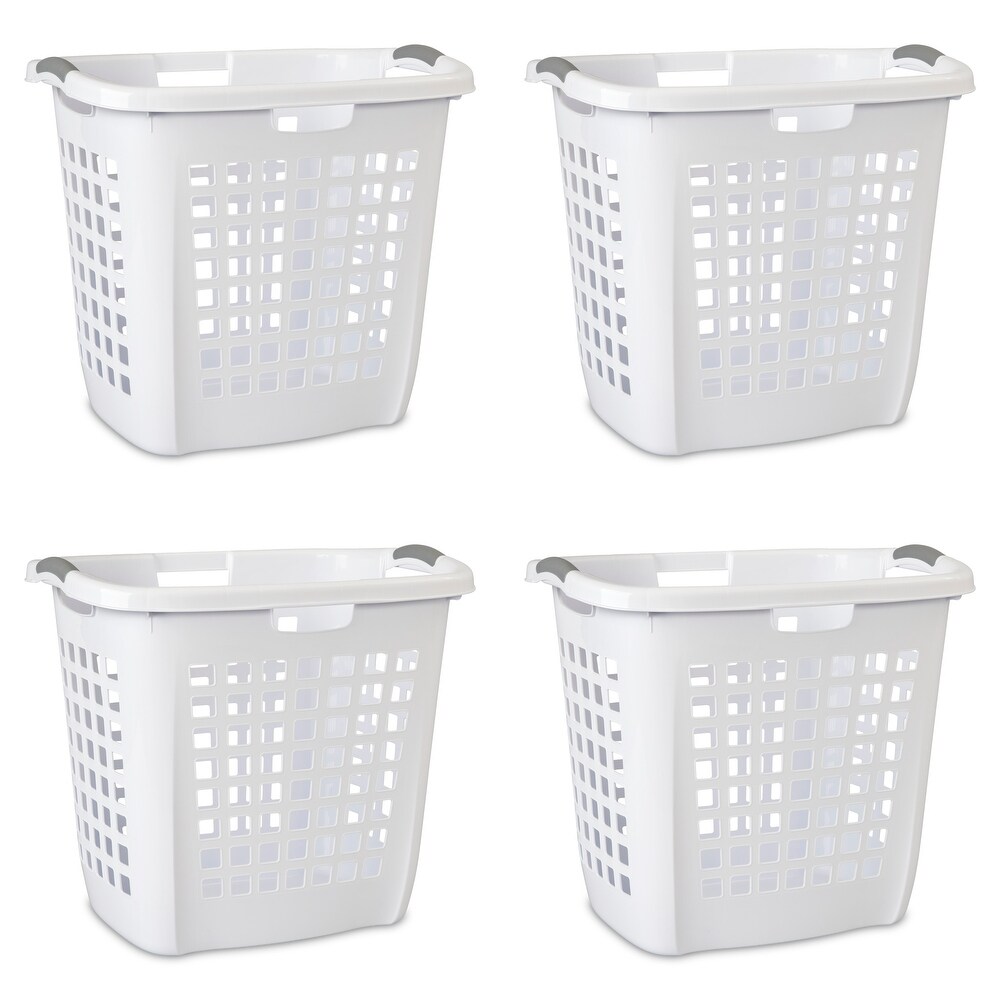 white clothes basket