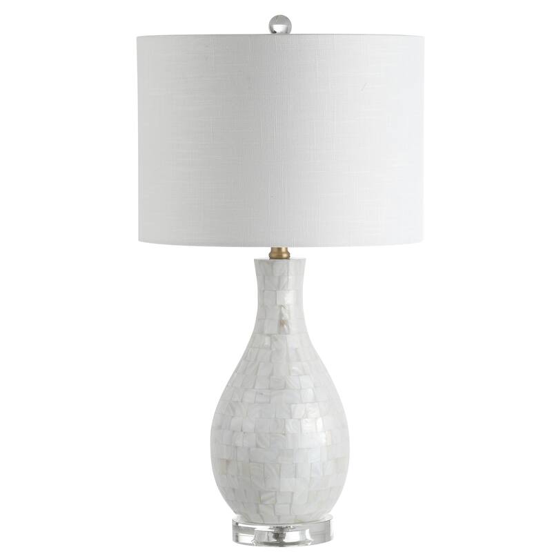 Cannon 26.5" Seashell LED Table Lamp, White by JONATHAN Y