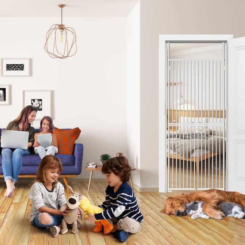 Adjustable Extra Tall Pet Gate, Pressure Mounted, for Cats and Pets